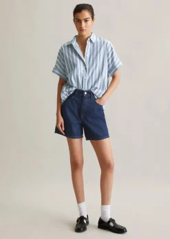 Spodenki jeansowe model Filda relaxed Wykonane z czystej bawełny organicznej