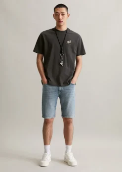 Spodenki jeansowe model Mats wykonane z bawełny organicznej