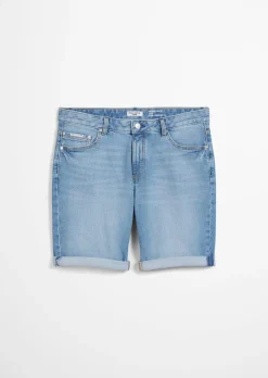 Spodenki jeansowe model Mats zwężane wykonana z mieszanki bawełny organicznej