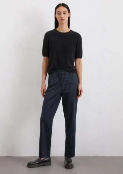 Spodnie cygaretki slim w prążki