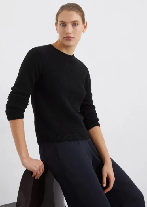 Sweter bouclé slim wykonana z mieszanki bawełny organicznej