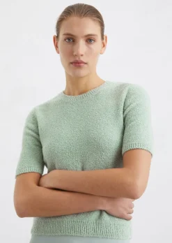 Sweter bouclé slim wykonana z mieszanki bawełny organicznej