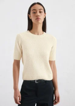 Sweter bouclé slim wykonana z mieszanki bawełny organicznej