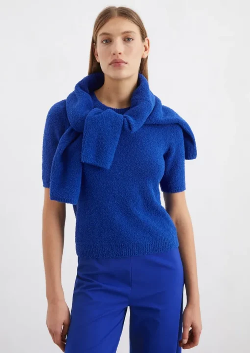 Sweter bouclé slim wykonana z mieszanki bawełny organicznej