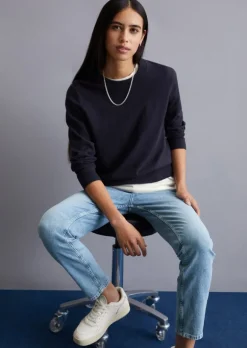 Sweter dzianinowy regular wykonane z miękkiej bawełny stretch