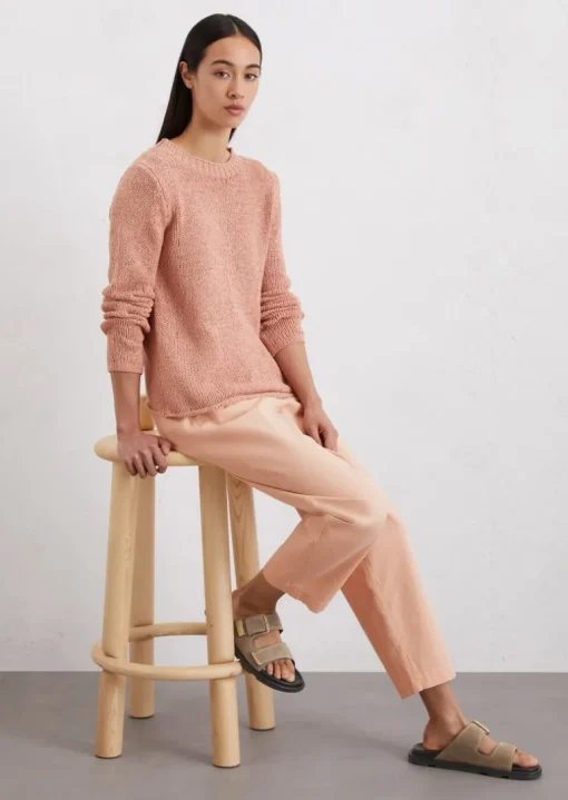 Sweter dzianinowy slim wykonana z mieszanki bawełny organicznej