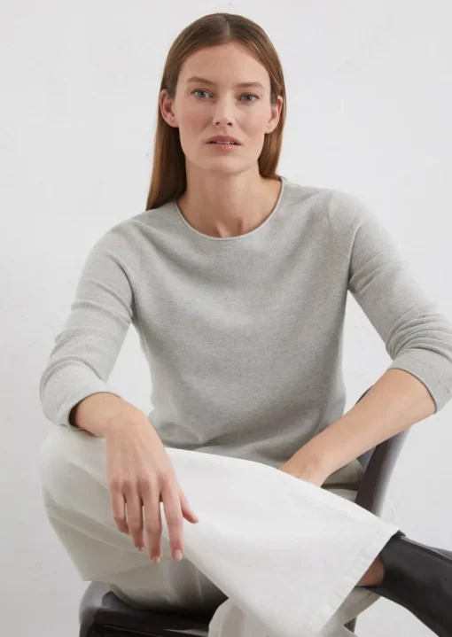 Sweter dzianinowy slim wykonane z miękkiej bawełny organicznej
