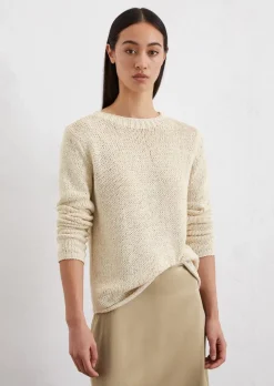 Sweter dzianinowy slim wykonana z mieszanki bawełny organicznej