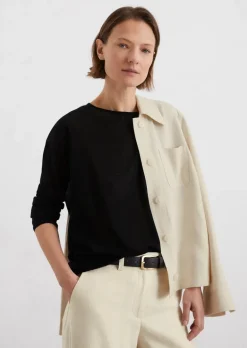 Sweter oversize z cienkiej dzianiny wykonana z mieszanki bawełny organicznej