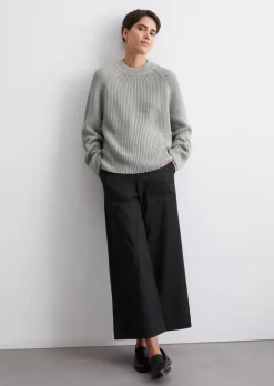 Sweter z dzianiny DfC regular wykonane z bawełny organicznej