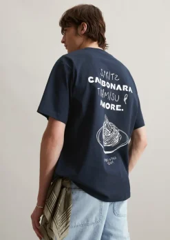 T-shirt oversize z nadrukiem z przodu i z tyłu