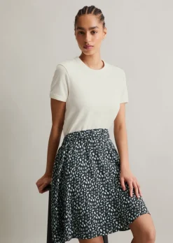 T-shirt slim wykonana z pojedynczego dżerseju z oczkami