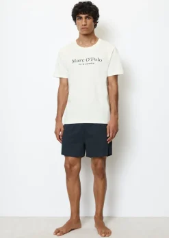 T-shirt typu lounge, fason regular z bawełny ekologicznej